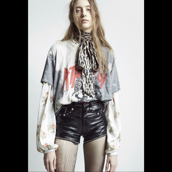 R13 floral-print silk blouse. color Ecru. Size XS. - Picture 7 of 13